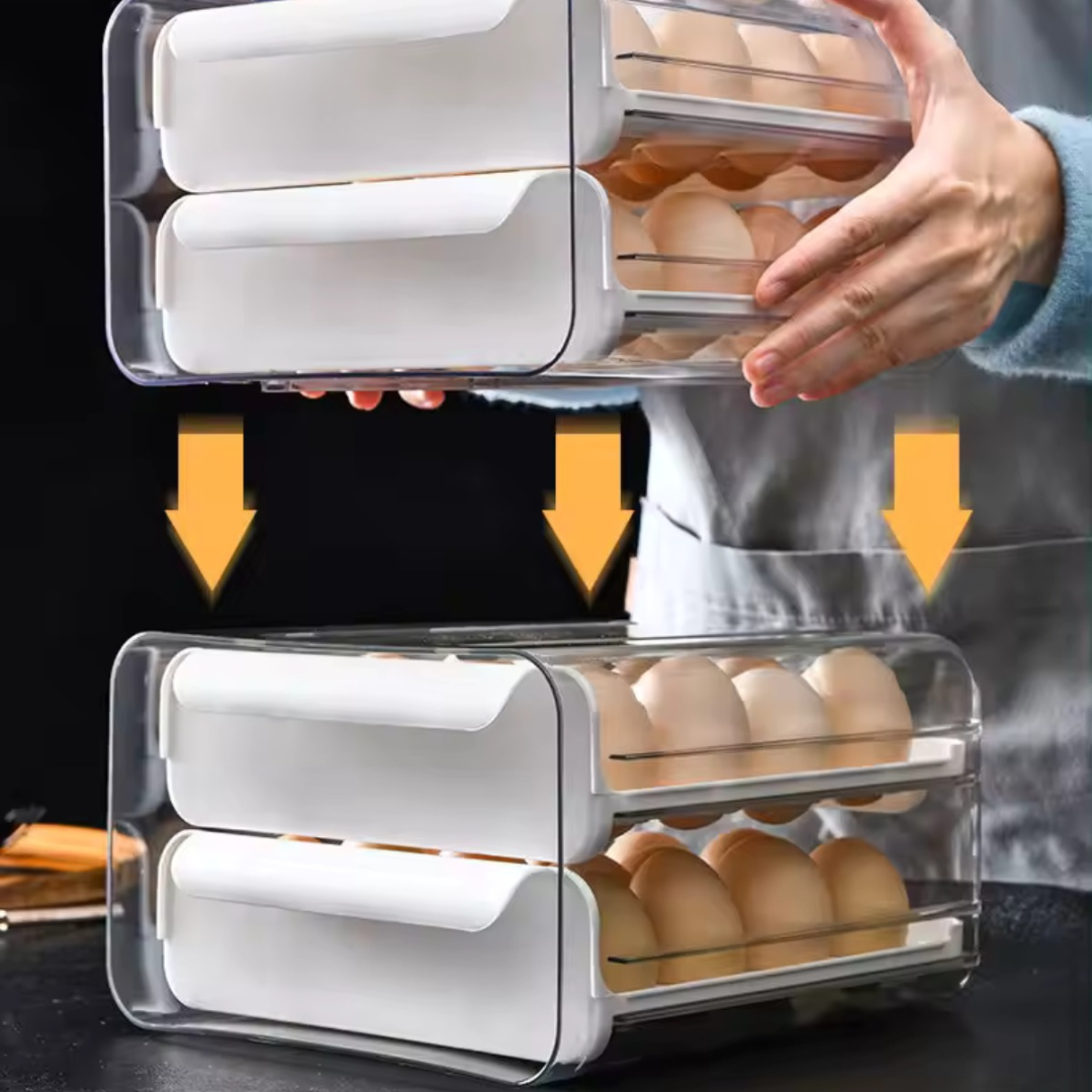Organizador De Huevos 2 Niveles | Capacidad Para 32 Huevos