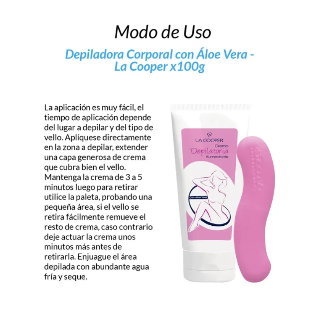 Crema Depilatoria La Cooper con Aloe Vera 100 g